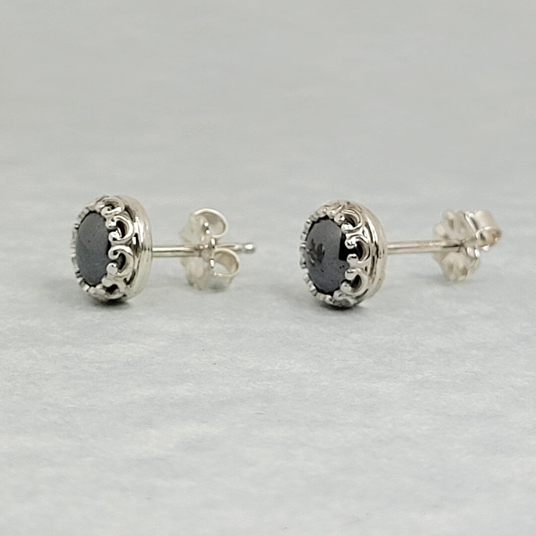 Witching Hour Hematite Stud Earrings
