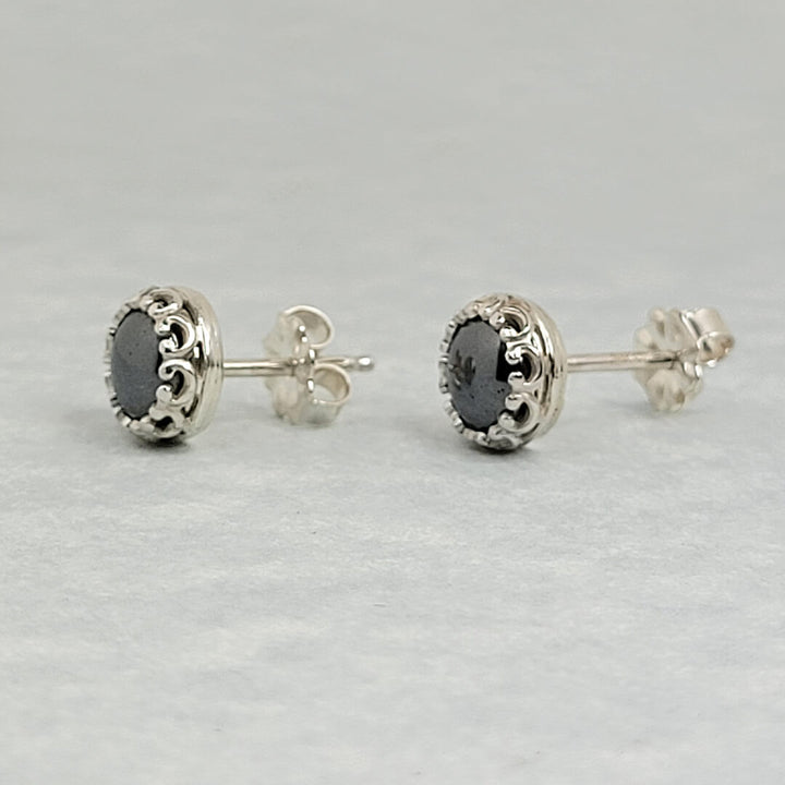 Witching Hour Hematite Stud Earrings