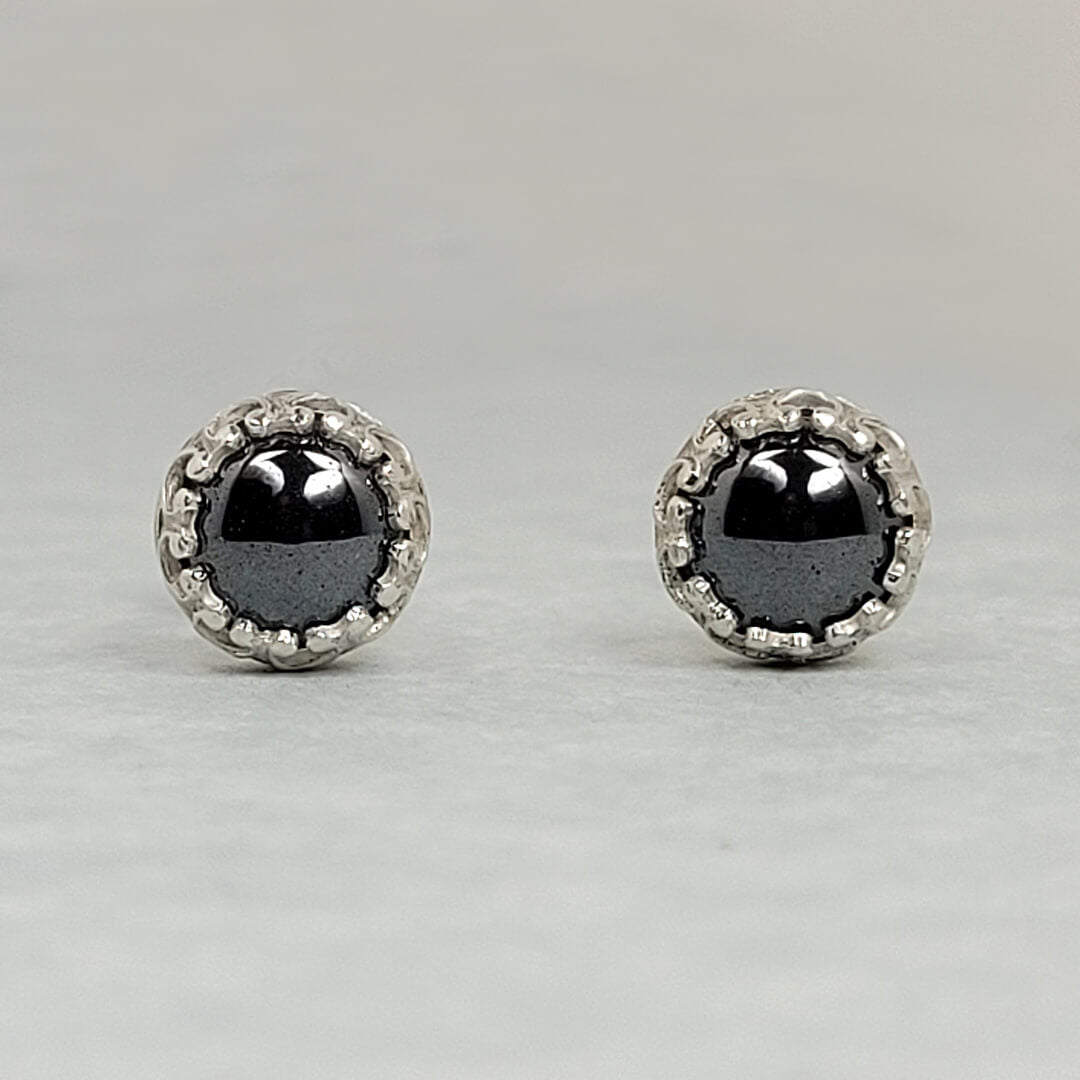 Witching Hour Hematite Stud Earrings