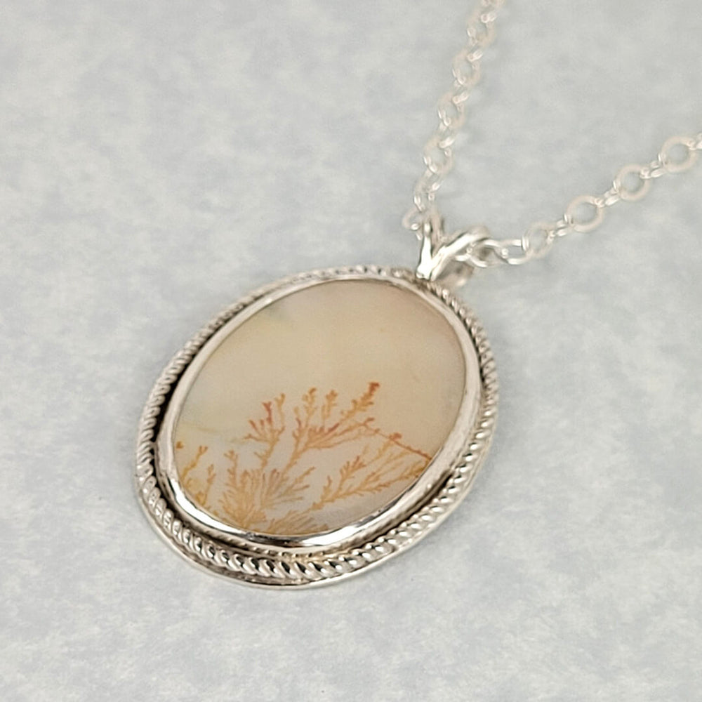 Branch Scenic Dendritc Agate Necklace in Sterling Silver