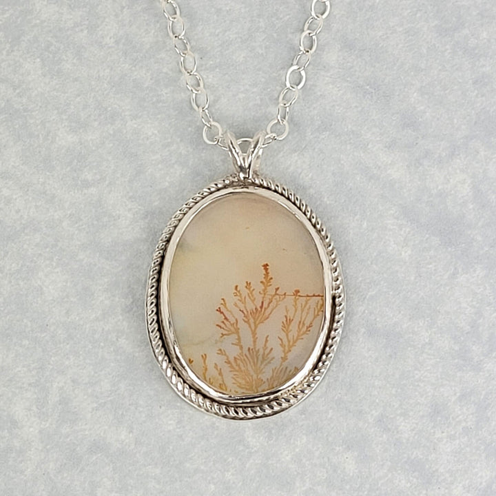 Branch Scenic Dendritc Agate Necklace in Sterling Silver