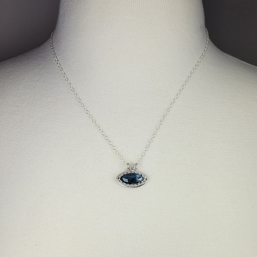 Marquise Kyanite Necklace in Sterling Silver