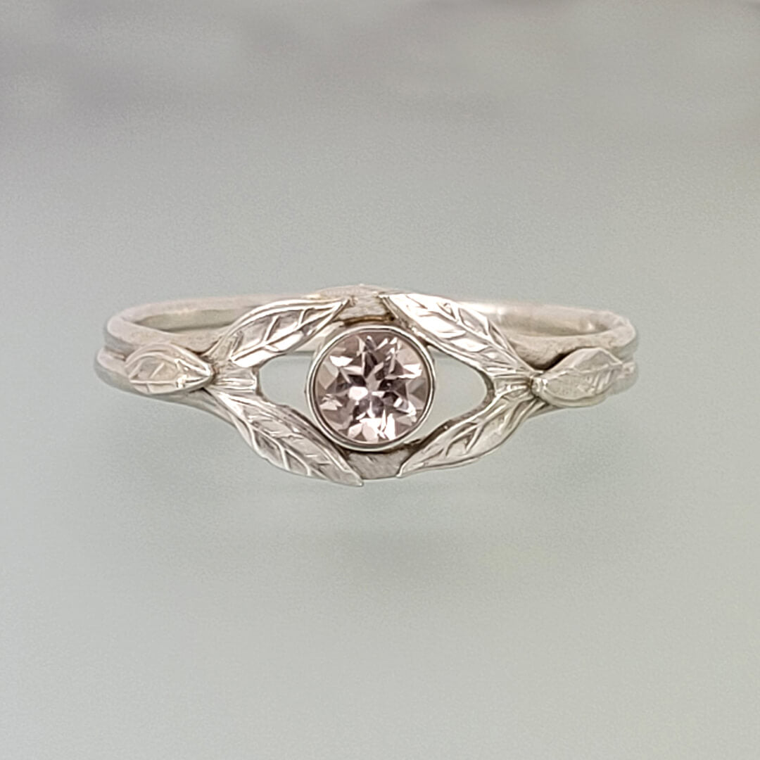 Sterling Silver Morganite Ring shops