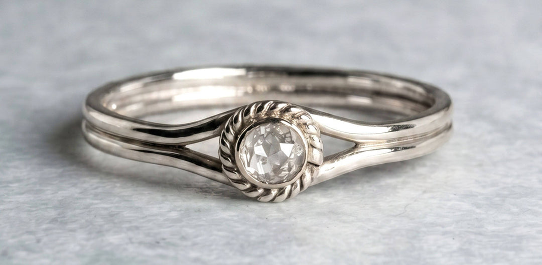 White Rustic Rose Cut Diamond Ring - What are Rustic Diamonds?