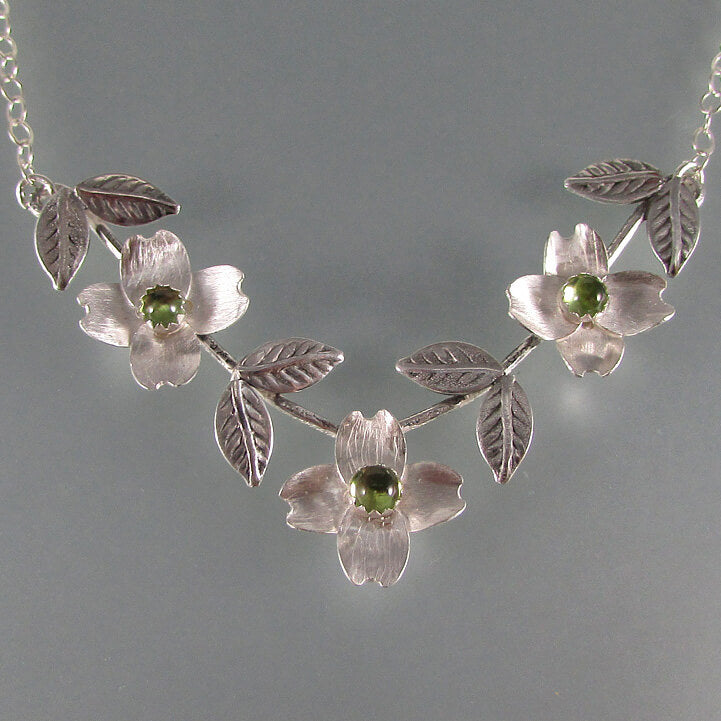dogwood blossoms necklace