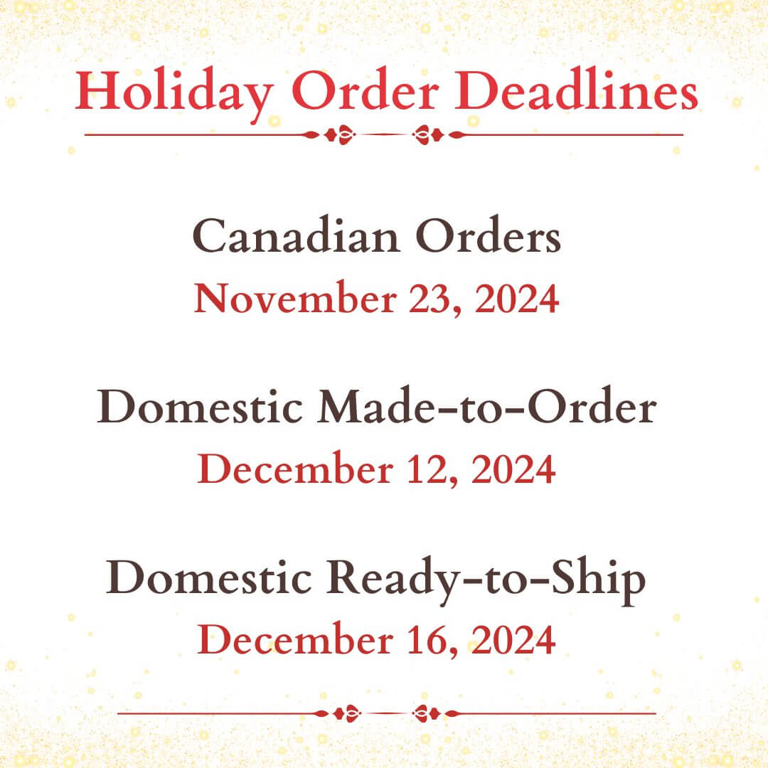 Kryzia Kreations 2024 Holiday Order Deadlines