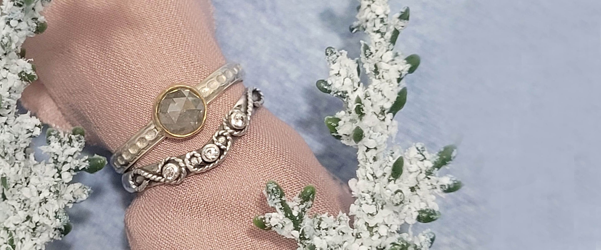 Non-traditional-engagement rings and wedding bands