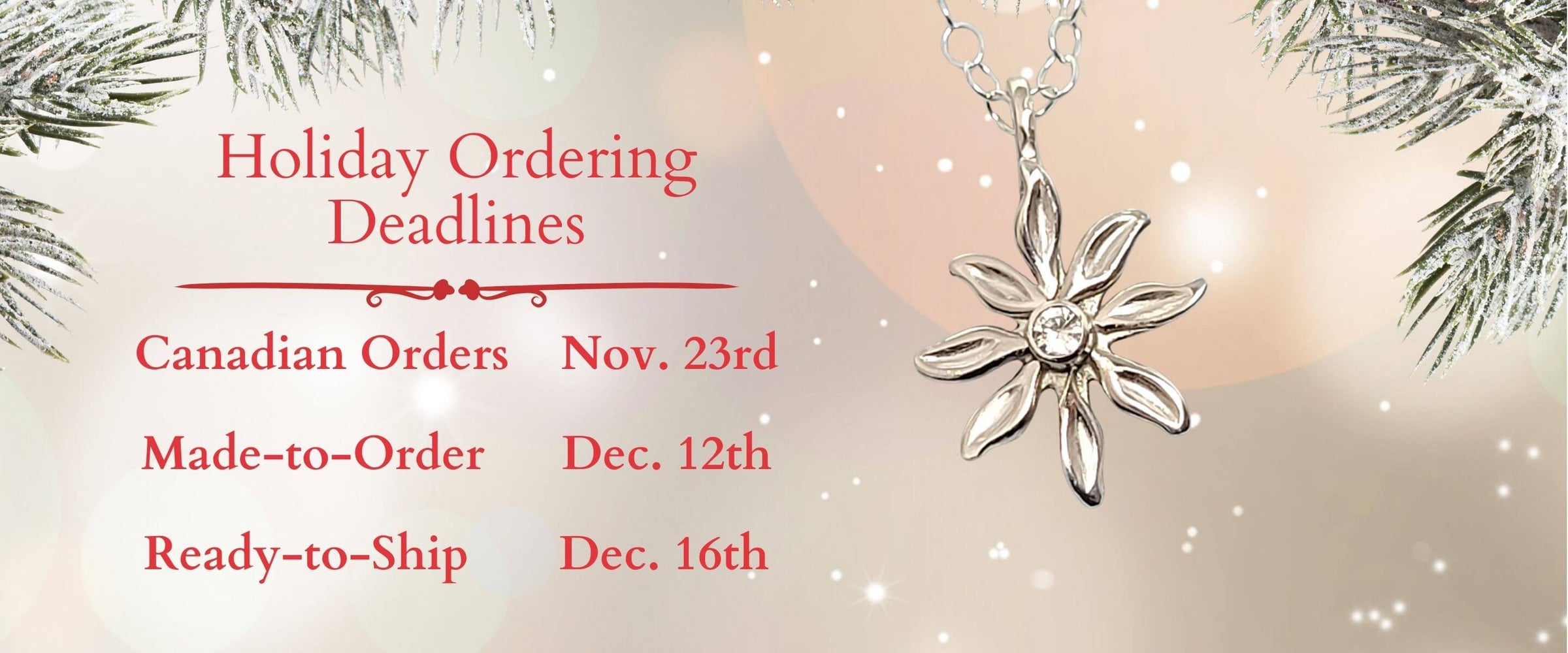 Holiday Ordering Deadlines 2024