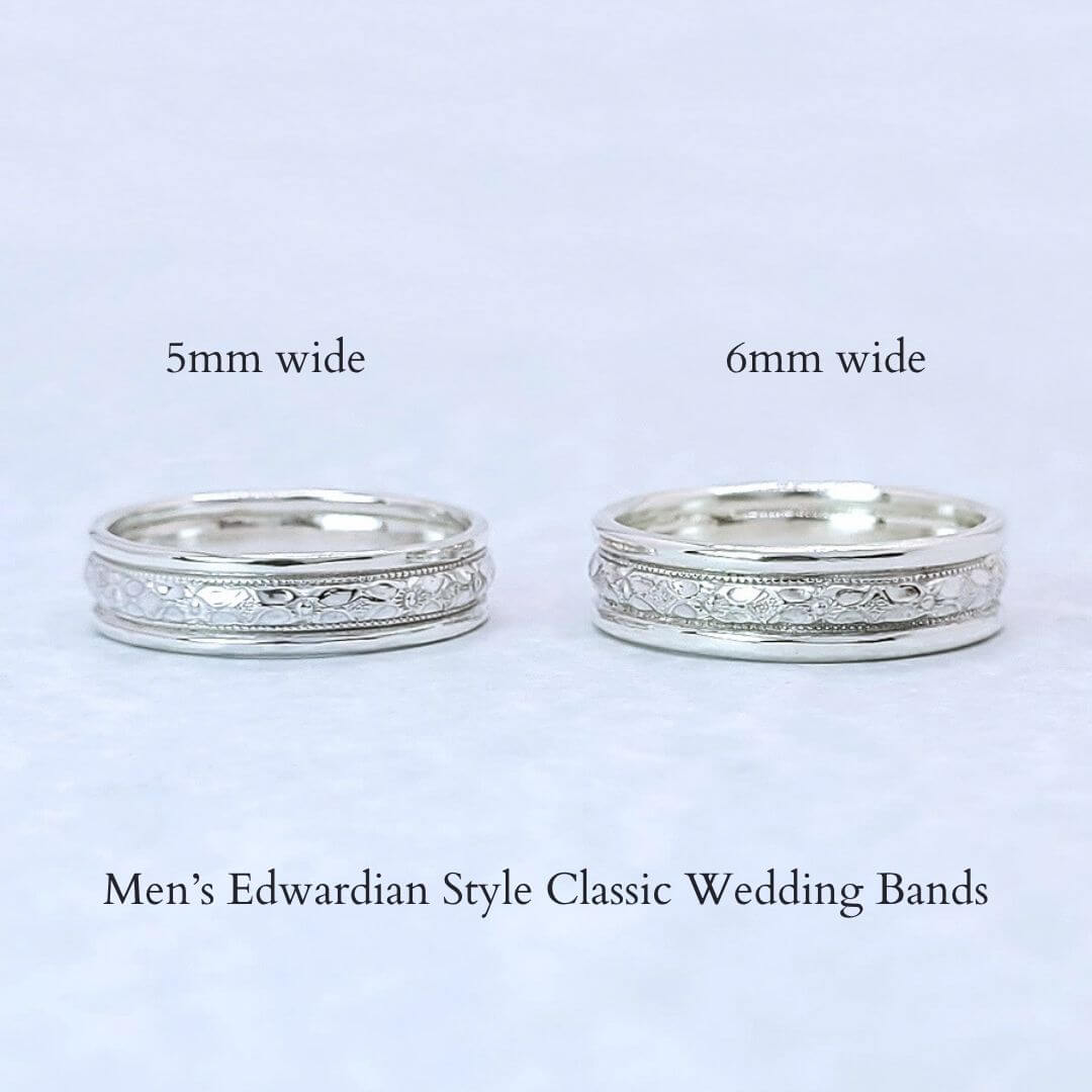 Comparison of 5mm and 6mm vintage style classic men&