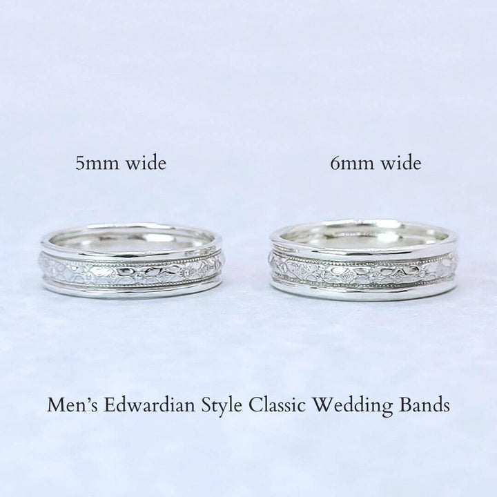 Comparison of 5mm and 6mm vintage style classic men&