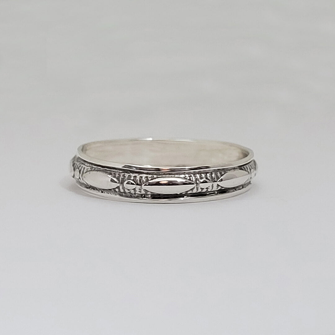 sterling silver harlequin marquise ring band
