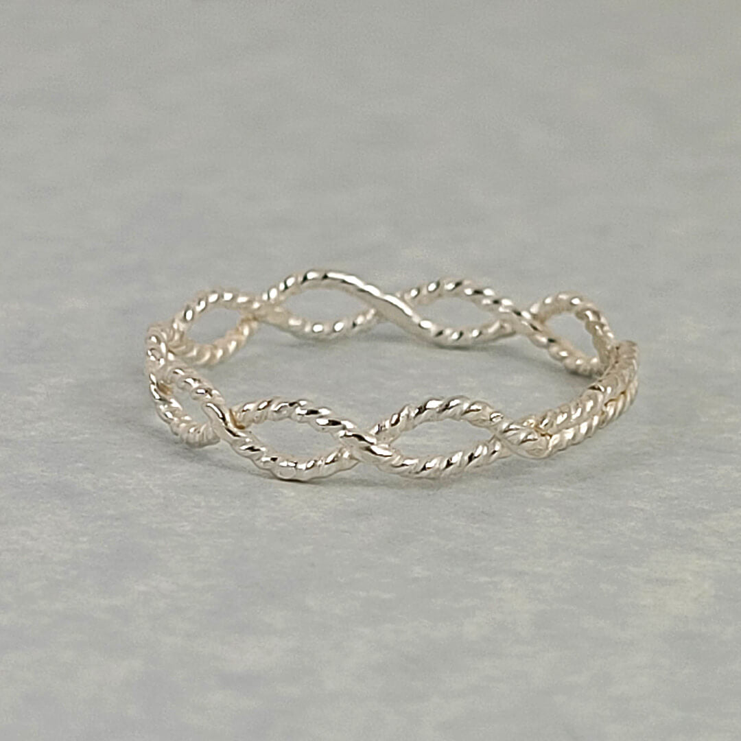 Sterling Silver Braided Ring Band