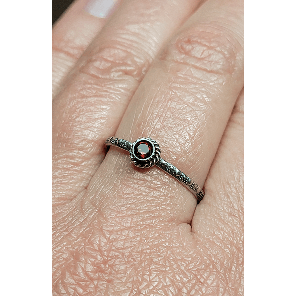 Pandora January Birthstone Ring For Men PANDORA Garnet January