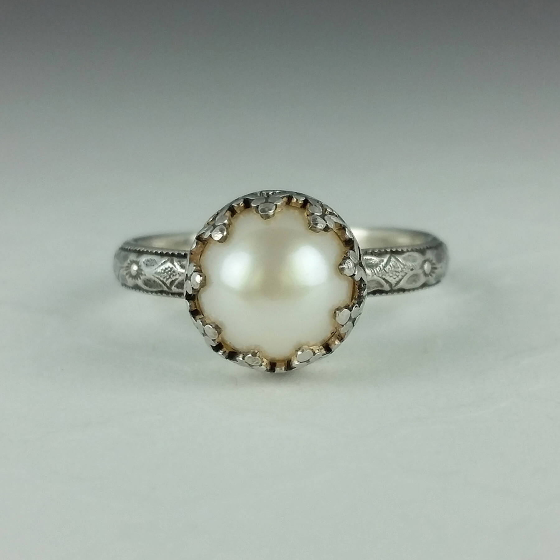 Vintage Pearl Engagement Rings