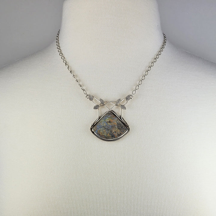 Mountain Jasper Gemstone Necklace with Vines