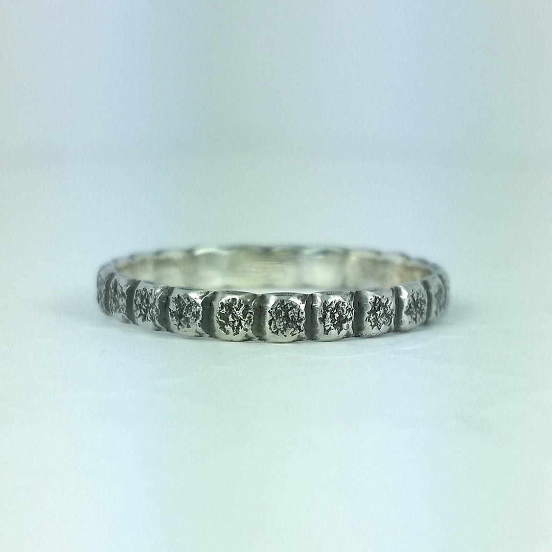 Stepping Stones Sterling Silver Textured Ring