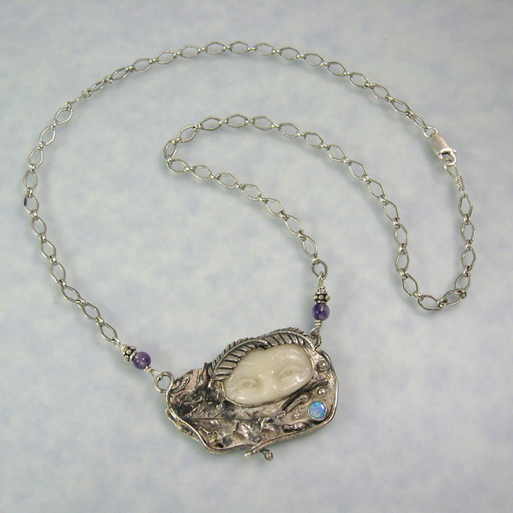 woodland sprite necklace in sterling silver